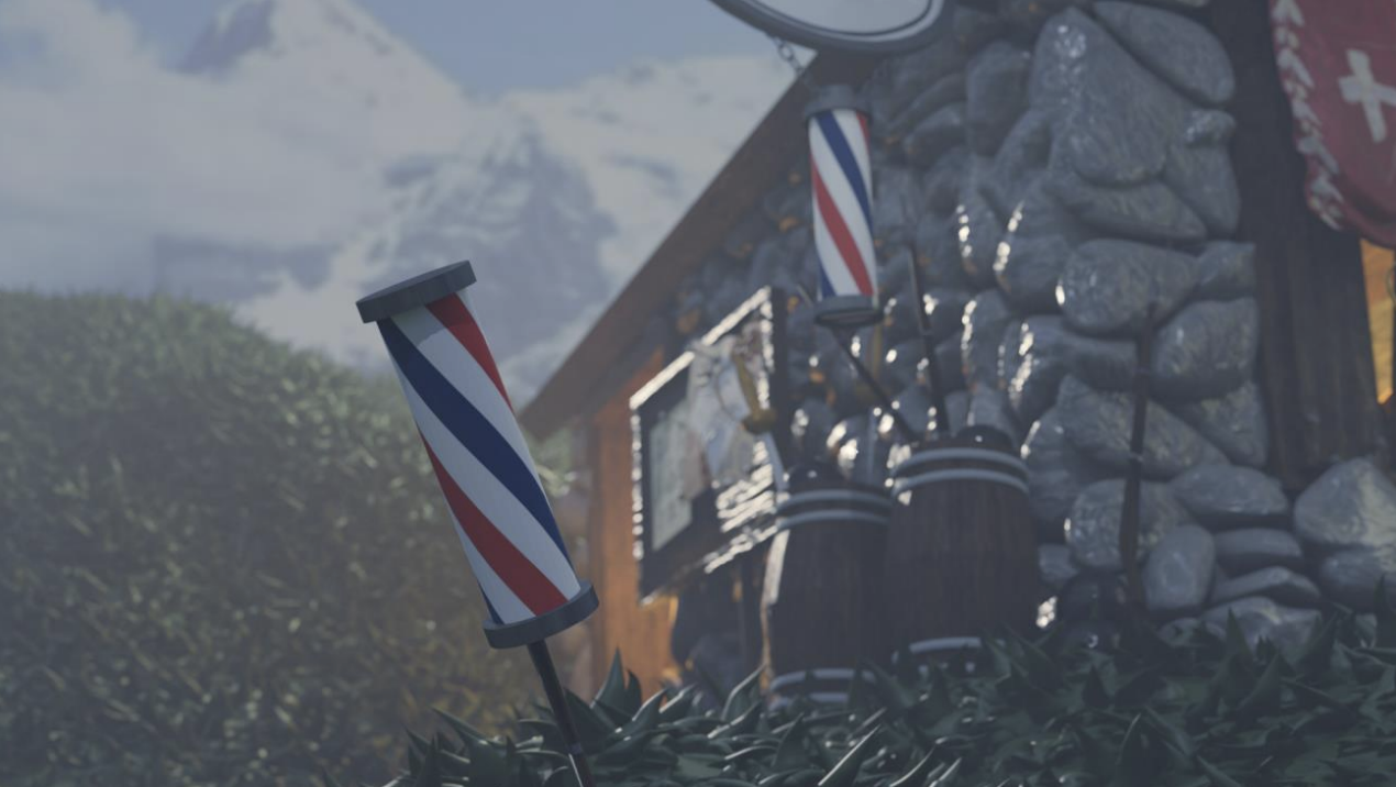 Bunker Barber Shop - Barber Pole