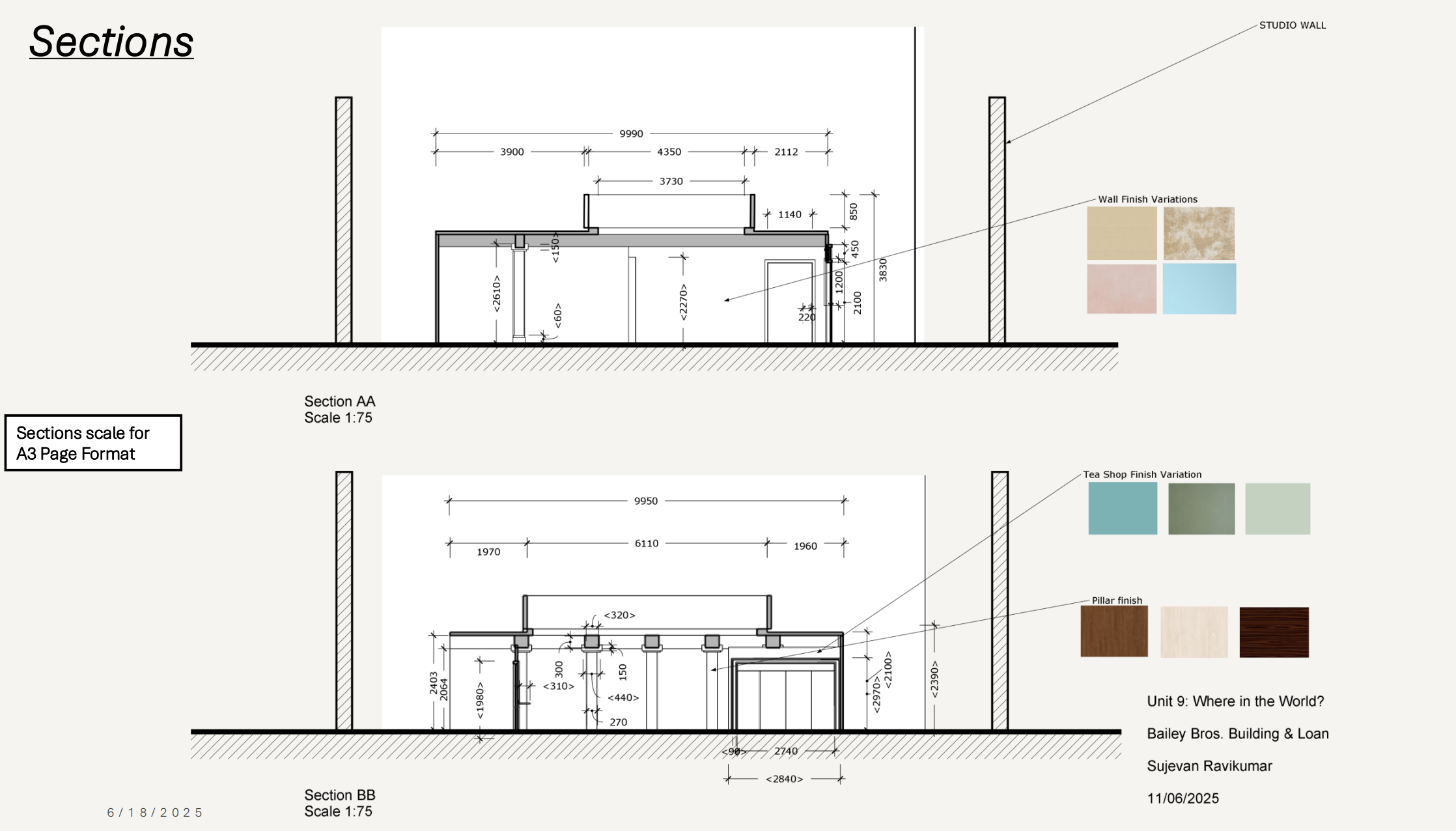 Tamil Welfare Bank - Section Drawings